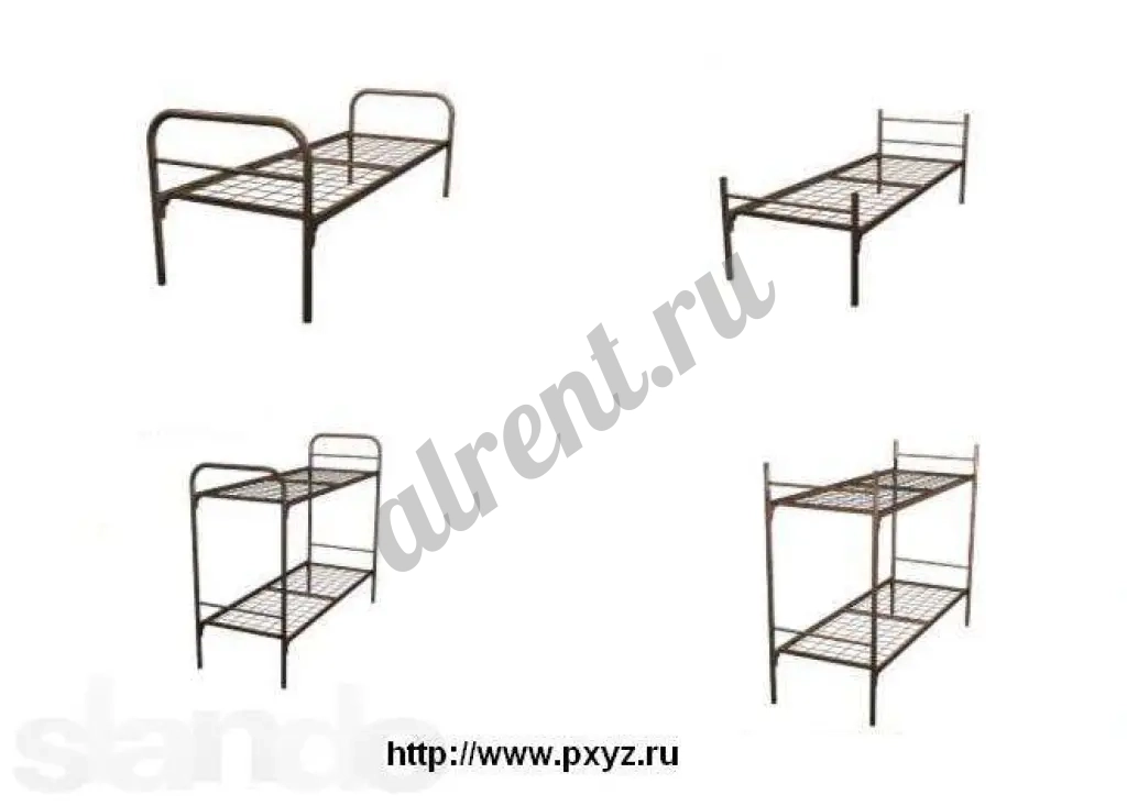 Металлические трехъярусные кровати в аренду
